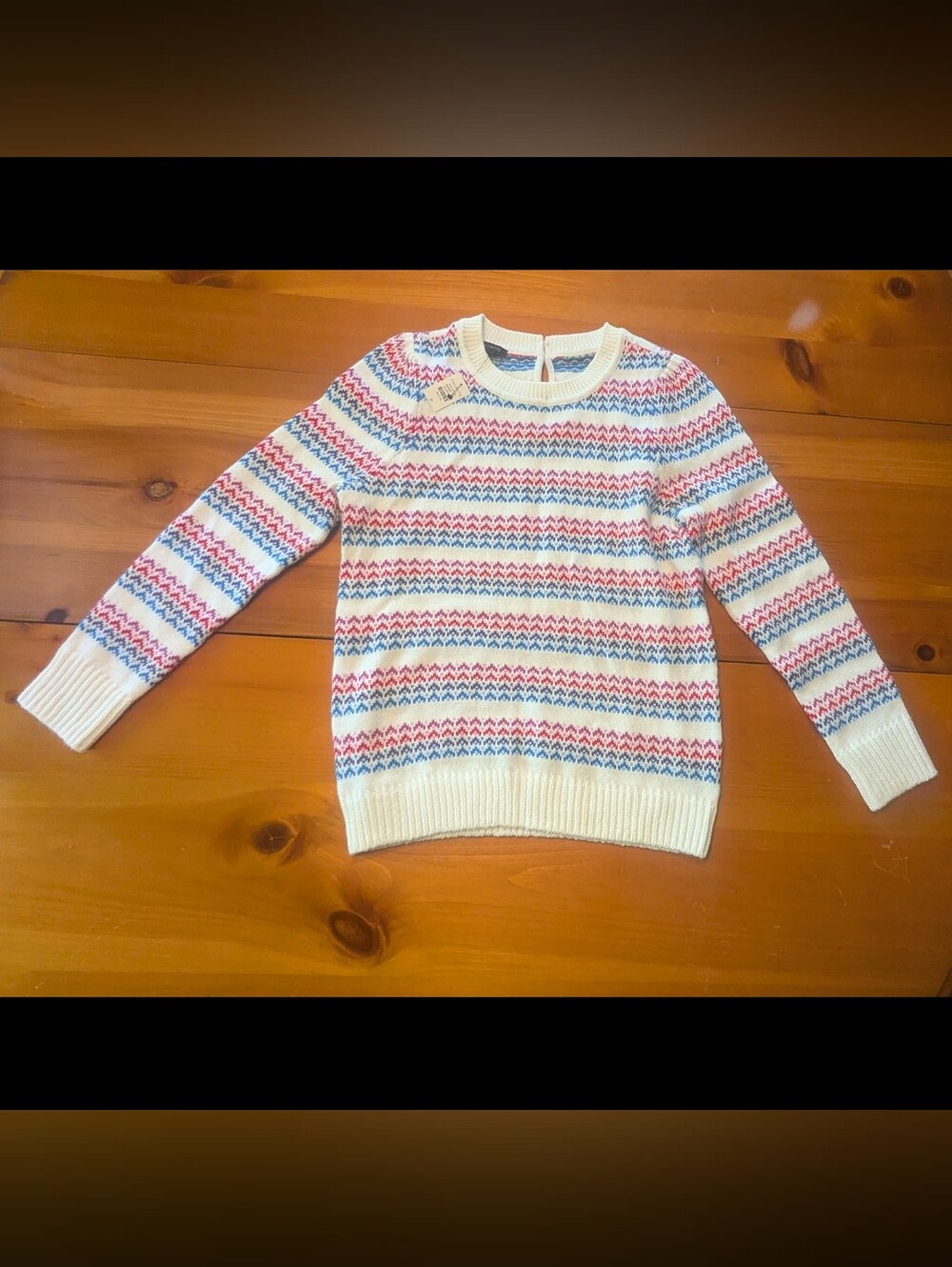 Talbots Fair isle Style Crewneck Sweater NWT